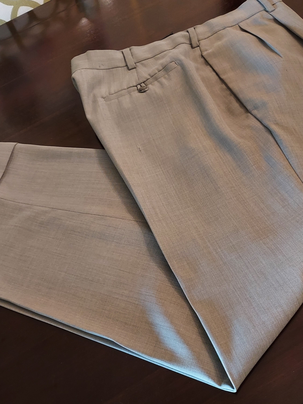 Vtg. Perry Ellis Portfolio Gray Tweed Rayon Blend Men's Dress Pants. 38x30